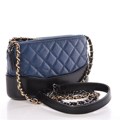 CHANEL Aged Calfskin Quilted Small Gabrielle Clutch With .